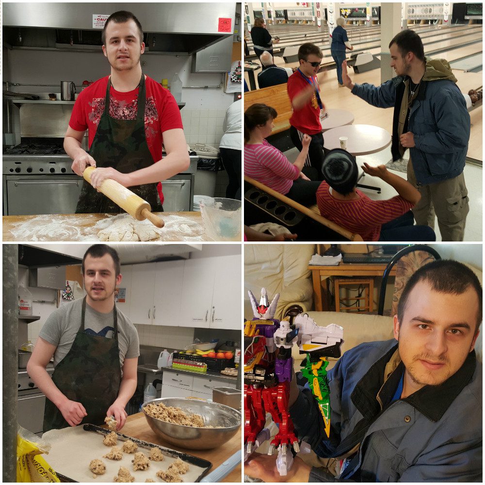 Charles volunteering in a day care kitchen